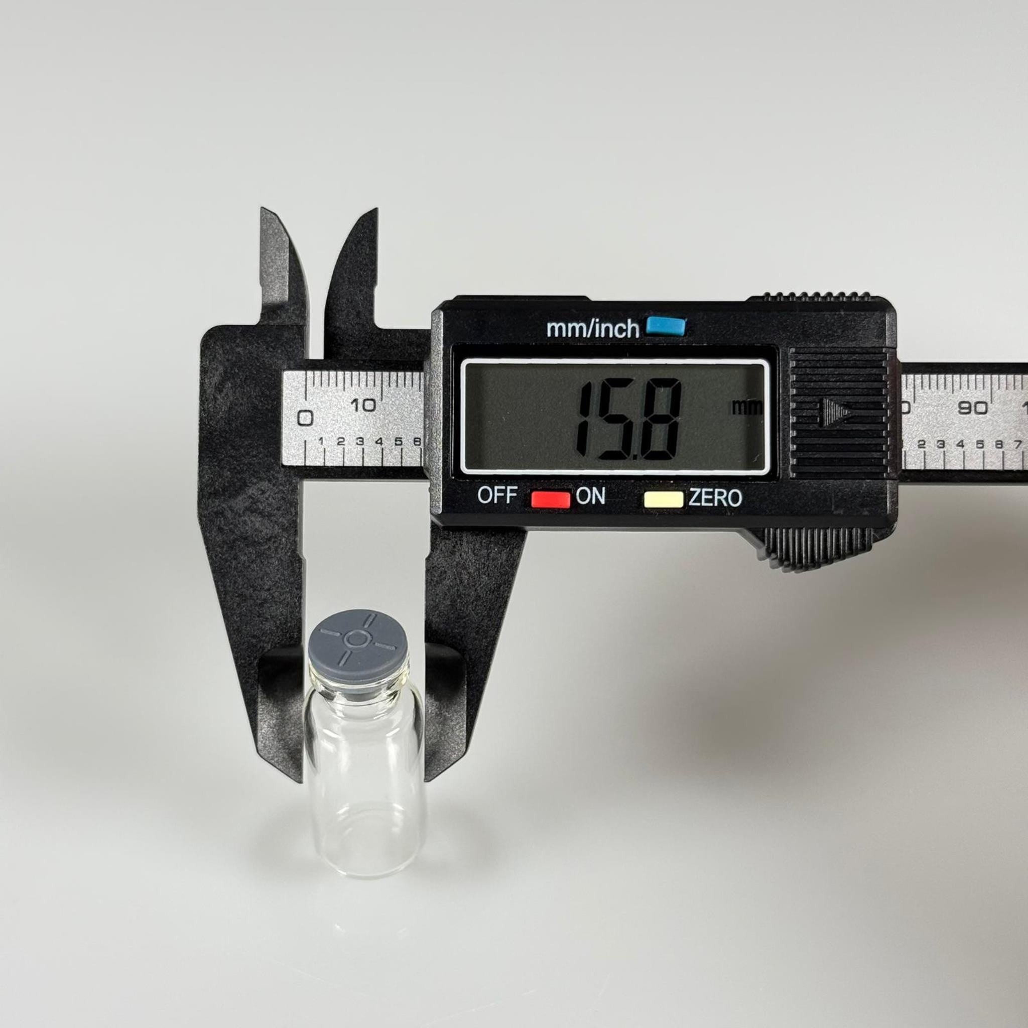 3 ML vial flakon şişe - 13 ağız 3 cc şeffaf cam ilaç şişesi + kauçuk butil enjektör tıpası