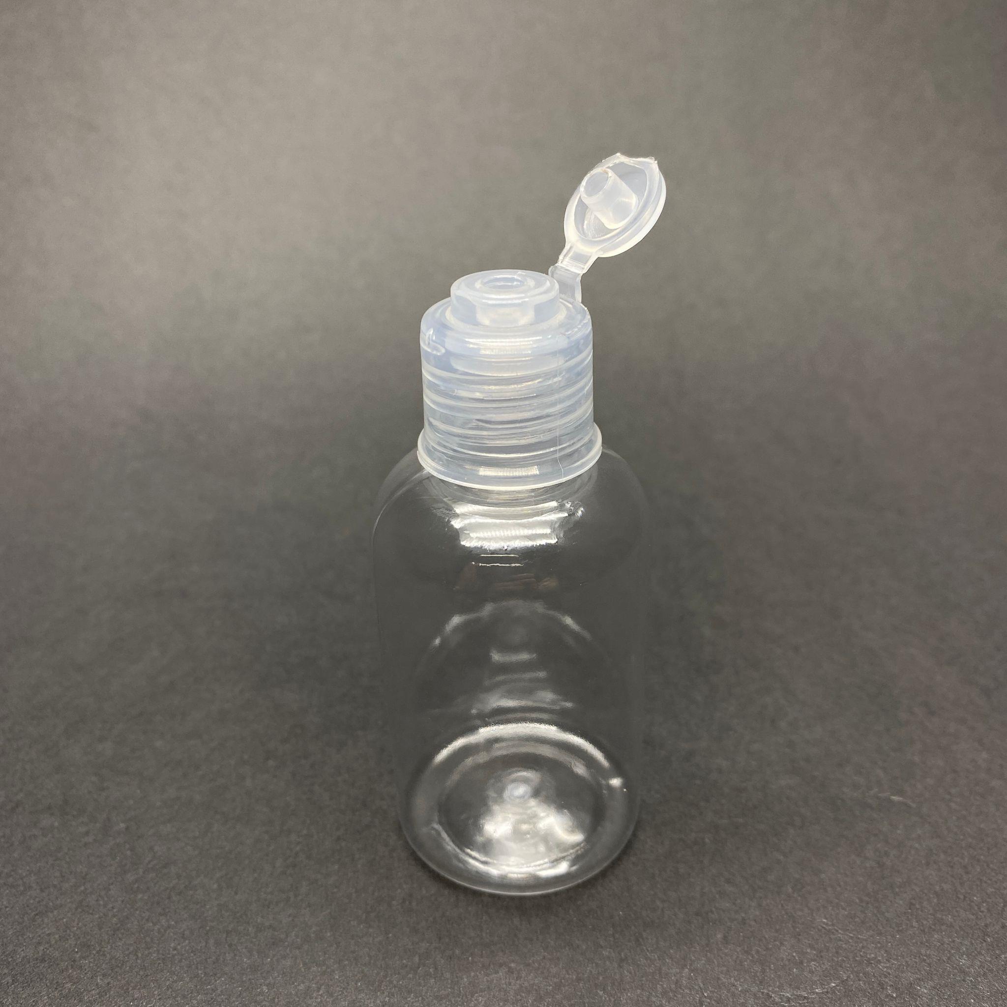 40 CC TOMBUL MODEL PLASTİK ŞİŞE - YENİ ŞEFFAF FLİPTOP KAPAKLI - AÇILIR KAPANIR KAPAKLI - 40 ML AKITICILI PET ŞİŞE