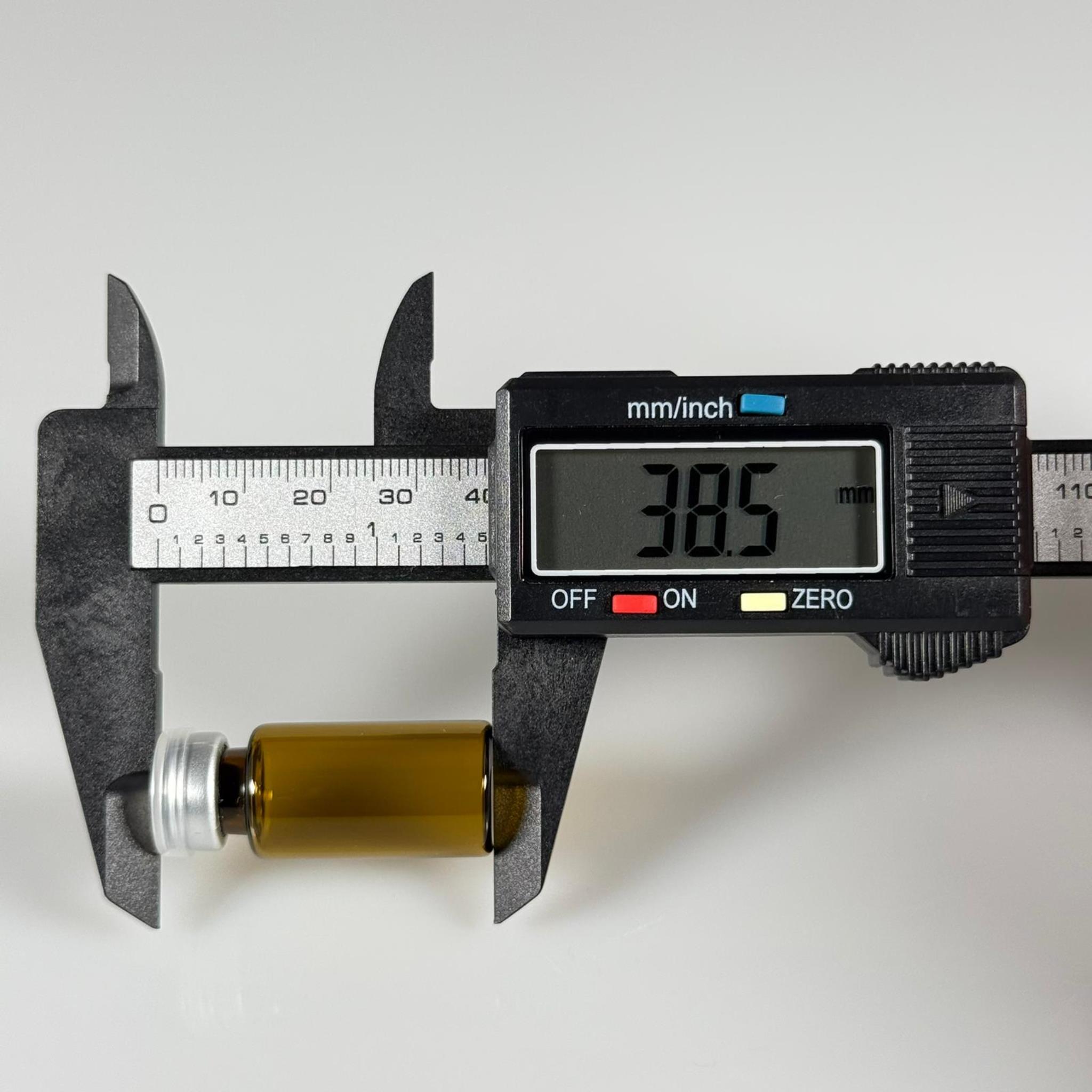 3 ML vial flakon şişe - 13 ağız 3 cc amber cam ilaç şişesi + kauçuk butil enjektör tıpası + gümüş alüminyum kapaklı takım