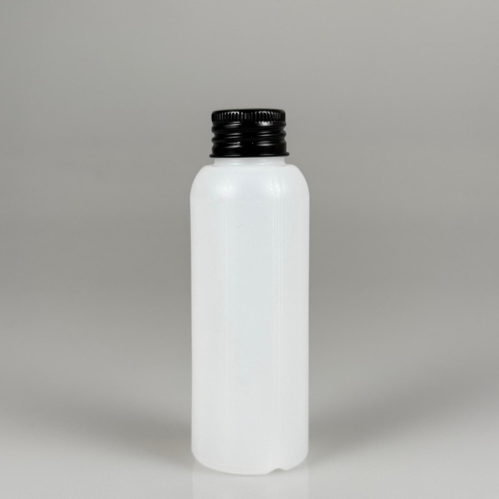 100 CC NATÜREL SERT POLİETİLEN ASETON ŞİŞESİ ( 24 MM ) + KÖPÜK CONTALI SİYAH METAL ALÜMİNYUM KAPAKLI TAKIM - 100 ML KAPAKLI PLASTİK ASETON ŞİŞELERİ