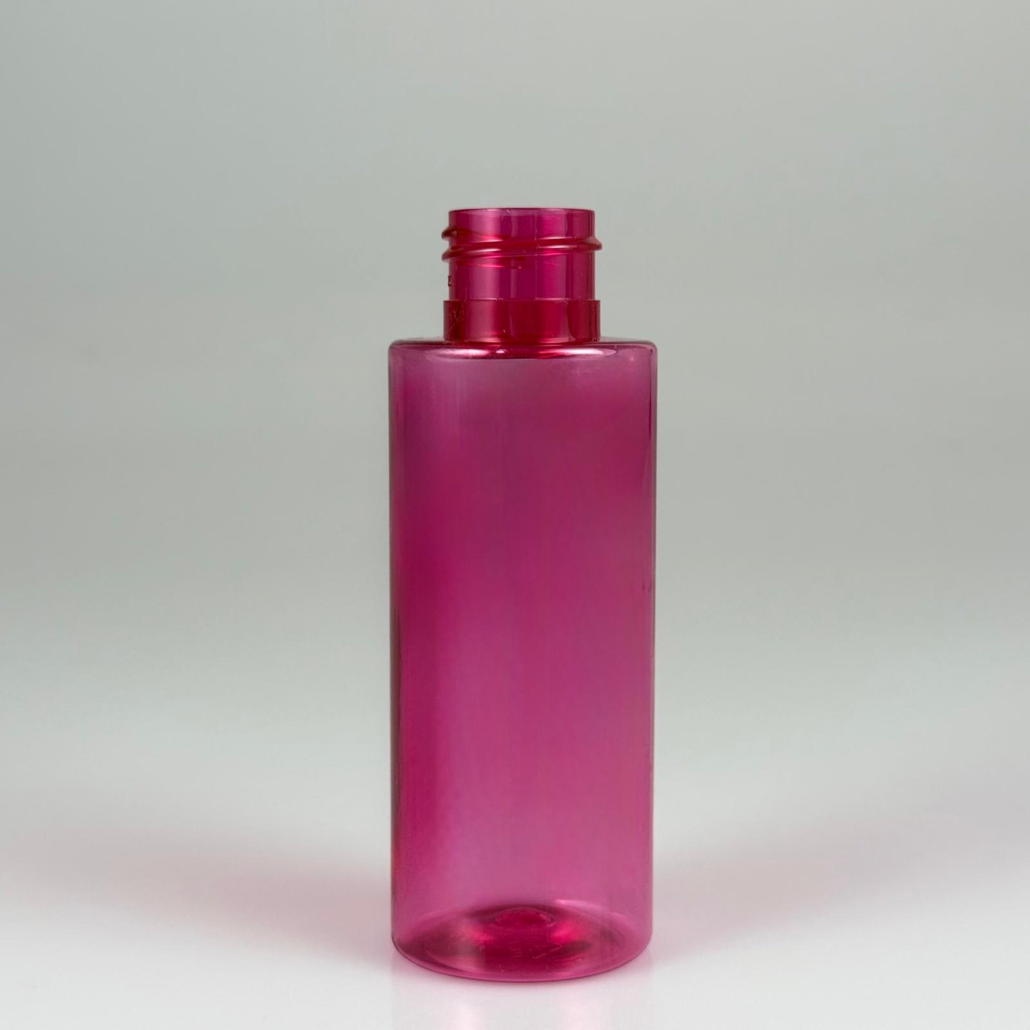 100 CC SİLİNDİR KESKİN KÜT MODEL SERT (17 GR) PET ŞİŞE - KAPAKSIZ - AĞIZ ÇAPI 24 MM - PEMBE