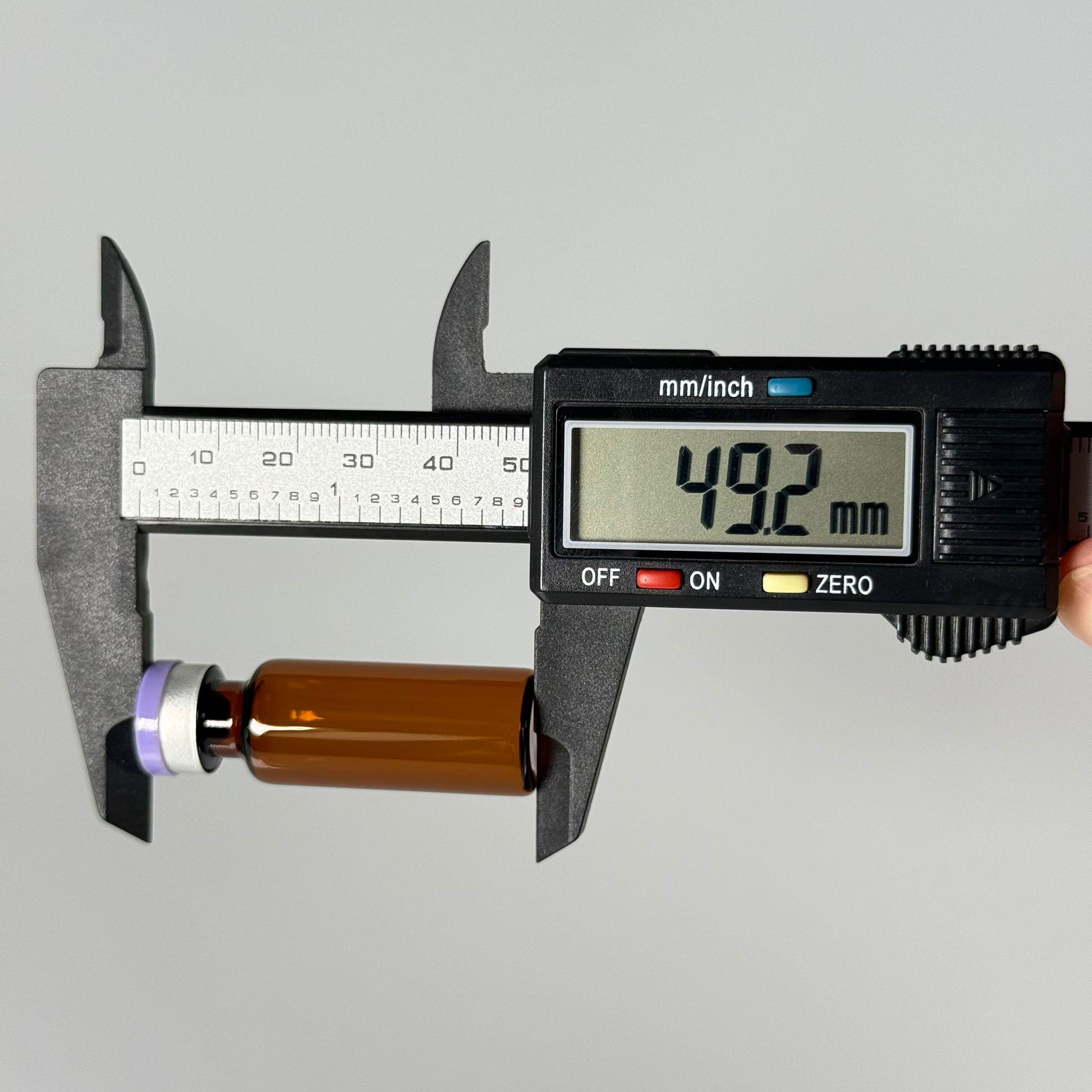 4 ML vial flakon şişe - 13 ağız 4 cc amber cam ilaç şişesi + kauçuk butil enjektör tıpası + mor alüminyum kapaklı takım