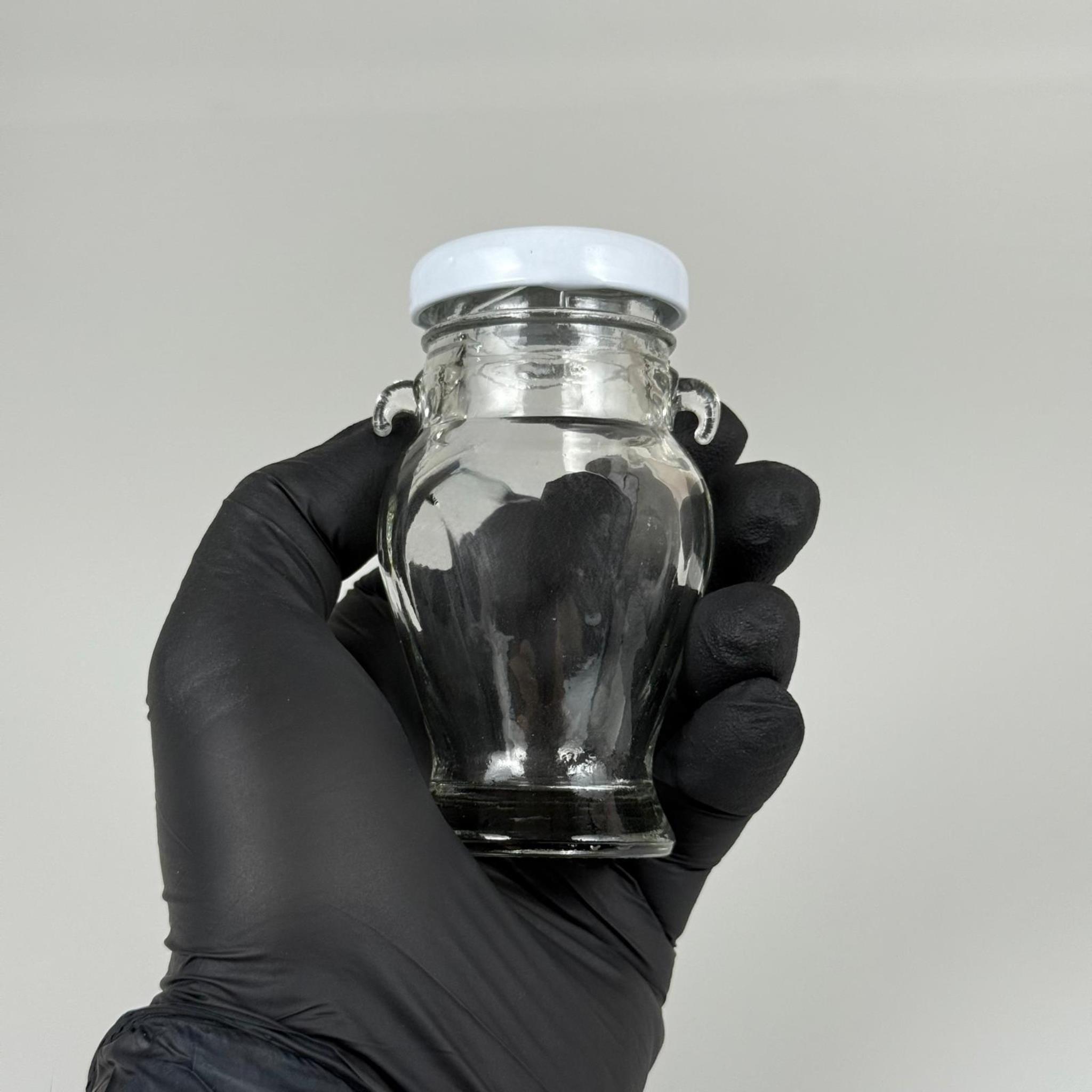 60 CC AMPHORA CAM KAVANOZ - BEYAZ METAL KAPAKLI - 60 ML CAM KAVANOZ - TEK KULPLU, KULPSUZ VEYA ÇİFT KULPLU GELEBİLİR