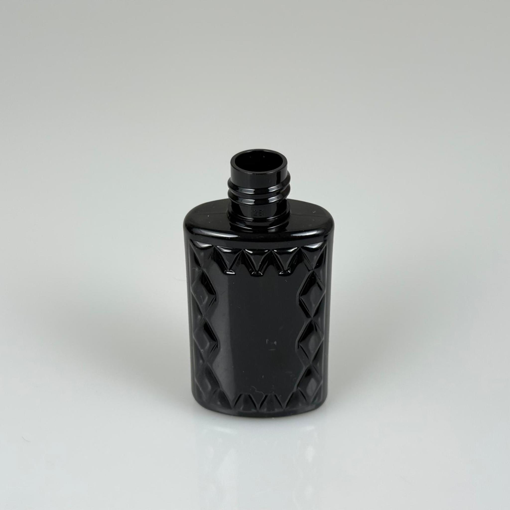 50 CC SİYAH PET KÖŞELİ PARFÜM ŞİŞESİ  - 18 AĞIZ - 50 ML PLASTİK PARFÜM - KOLONYA ŞİŞESİ