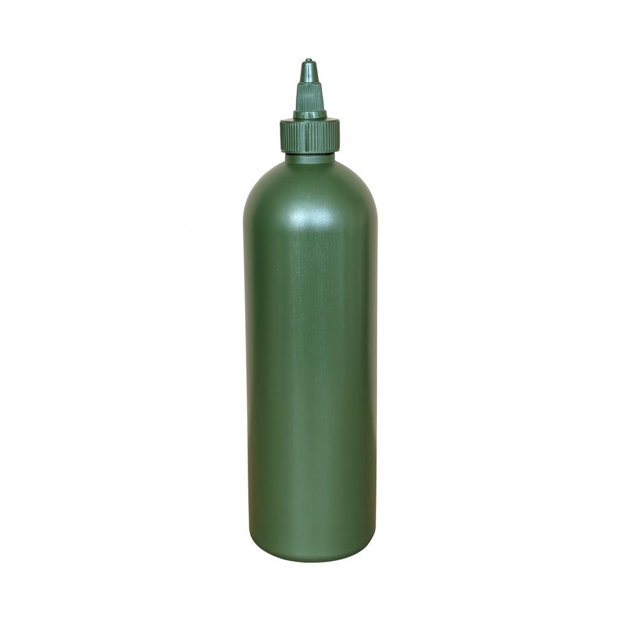 ZEYTİNYAĞI, SOS, ACI SOS, SİRKE, SRIRACHA VB BOŞ ŞİŞELERİ - YEŞİL SİVRİ TWİST AKITICI KAPAK + 500 ML YEŞİL POLİETİLEN SIKILABİLİR UZUN PLASTİK ŞİŞE TAKIM