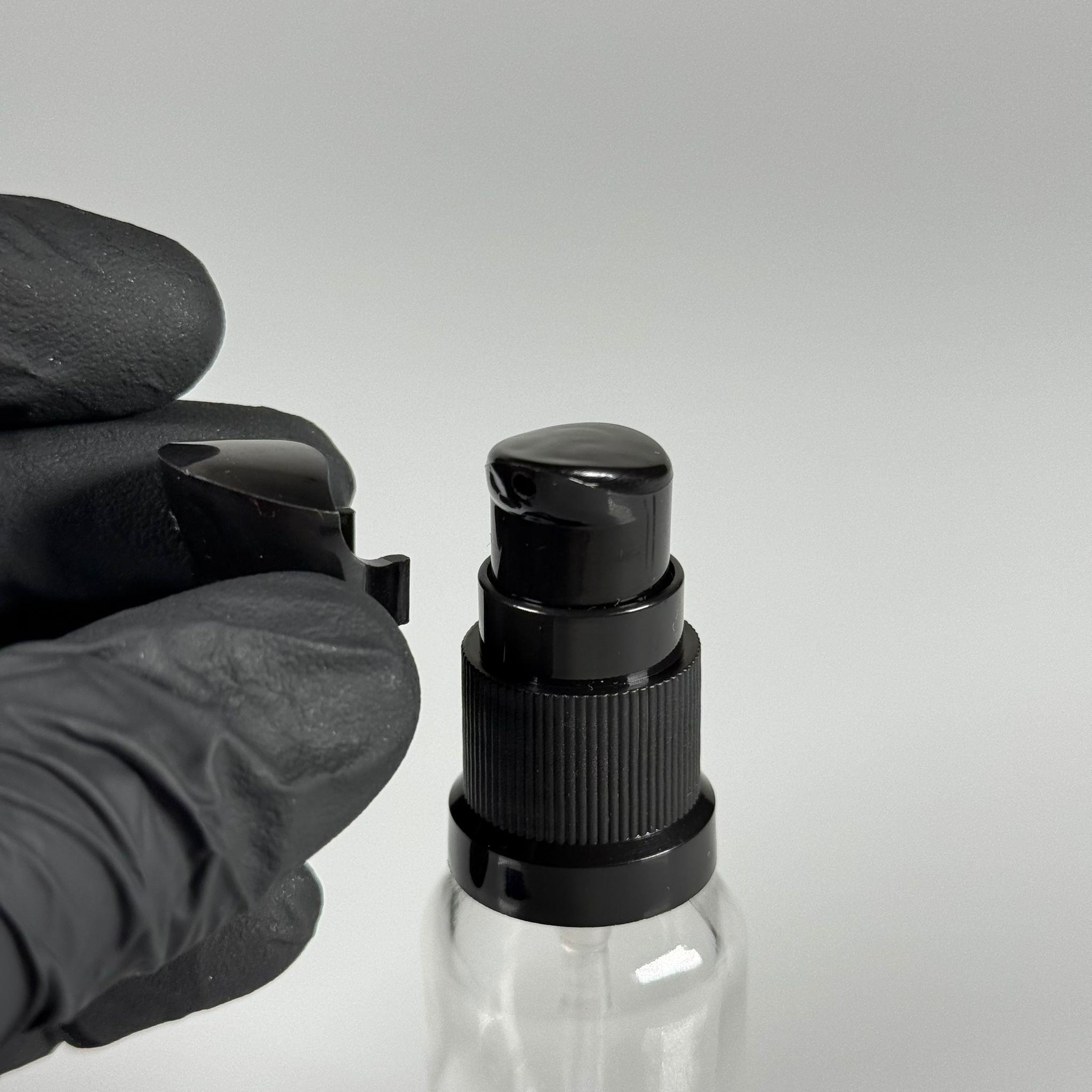 15 CC ŞEFFAF CAM ŞİŞE - SIZDIRMAZ ETEKLİ SİYAH LOSYON POMPALI TAKIM - 15 ML LOSYON ŞİŞESİ - YAĞ, KREM GİBİ YOĞUN KIVAMLI SIVILAR İÇİN CAM AMBALAJ